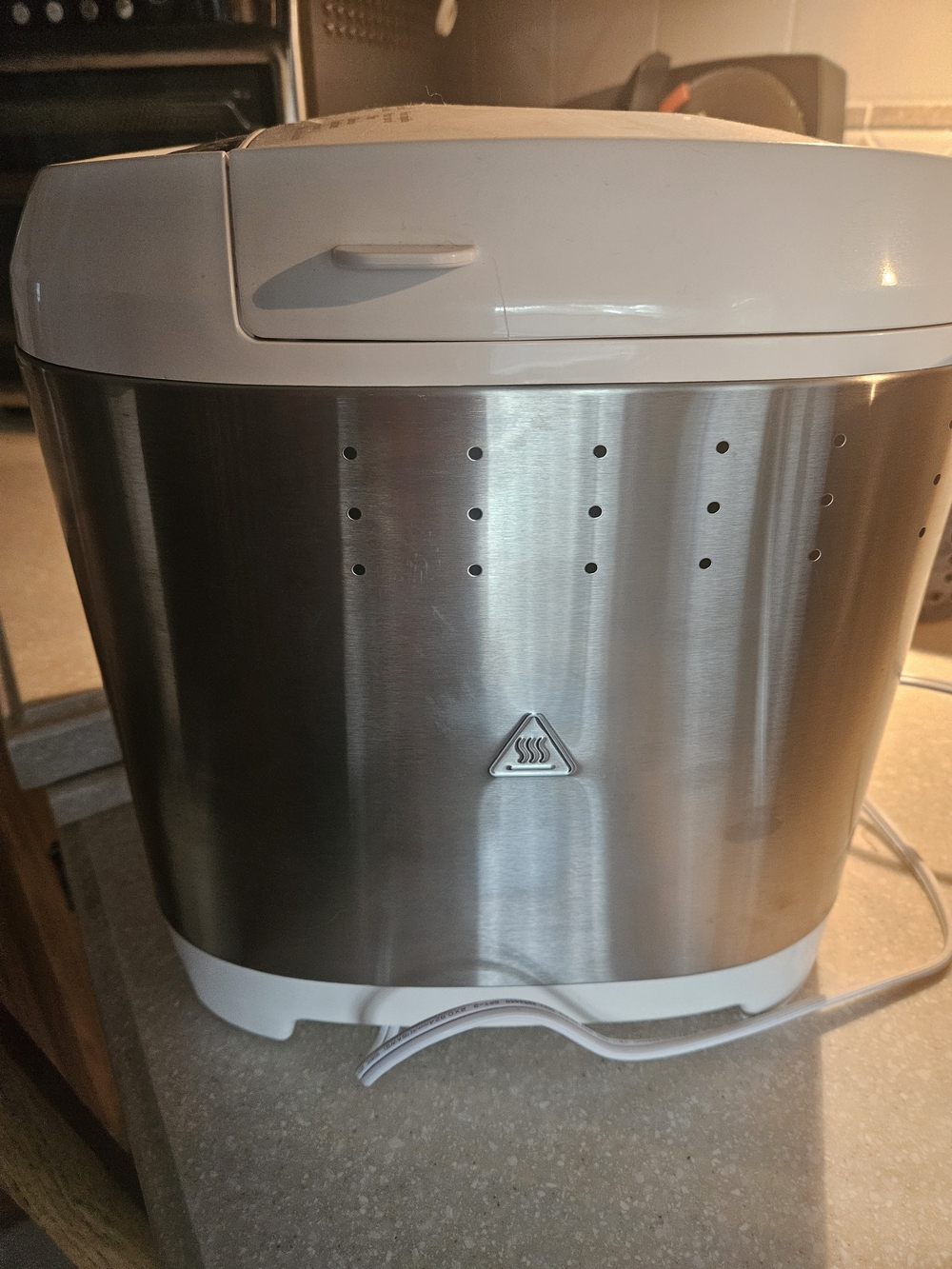 Hamilton Beach Stainless Steel and White Bread Maker